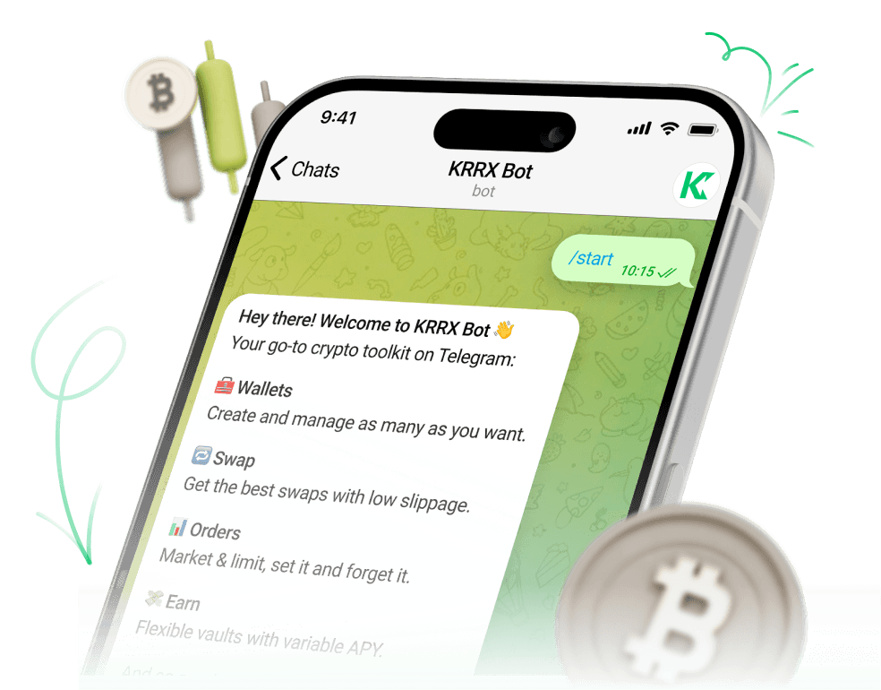KRRX Bot start screen inside Telegram app
